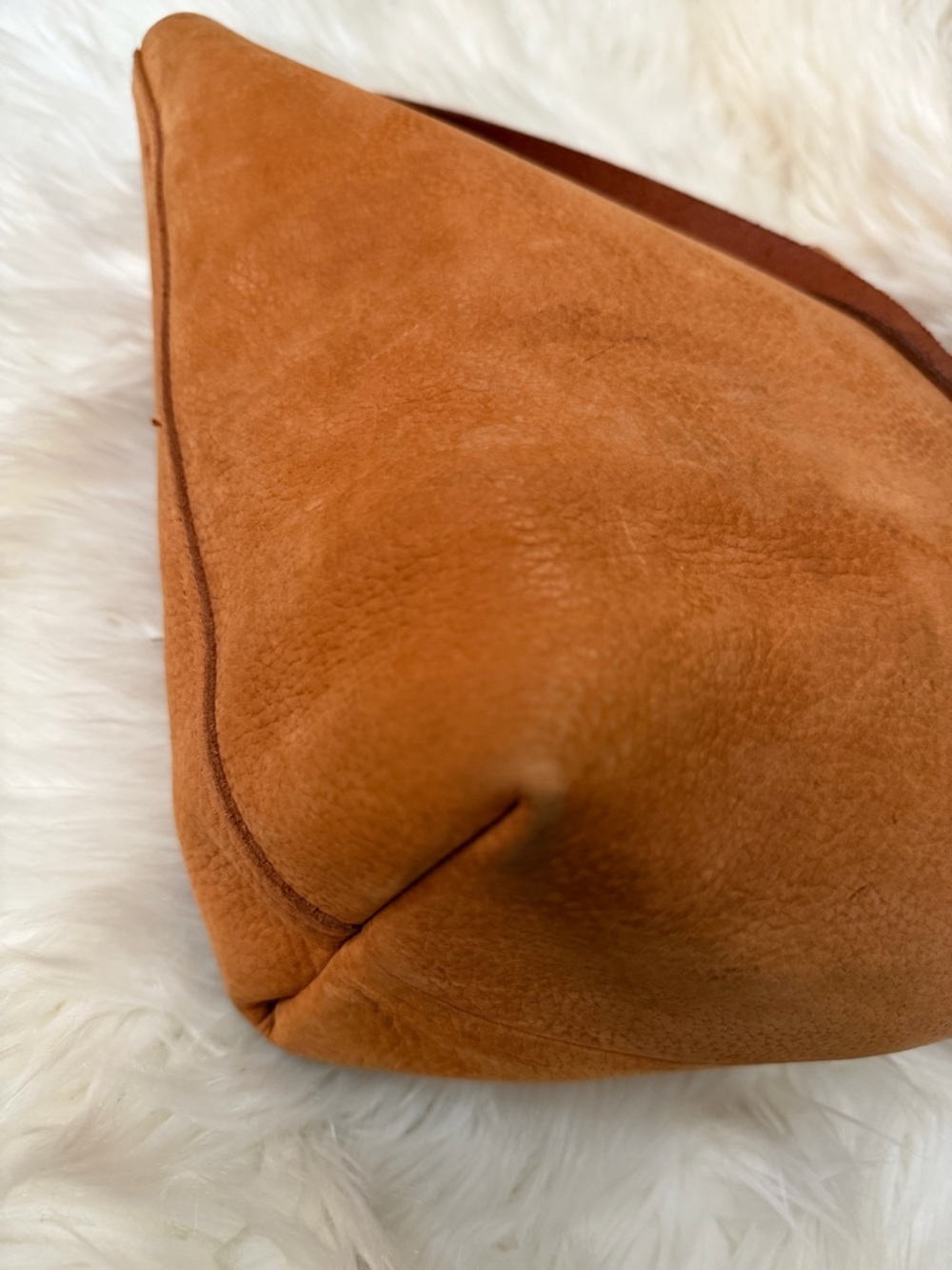 Madewell Cognac Leather Tote with Front Pocket - Picture 3 of 12